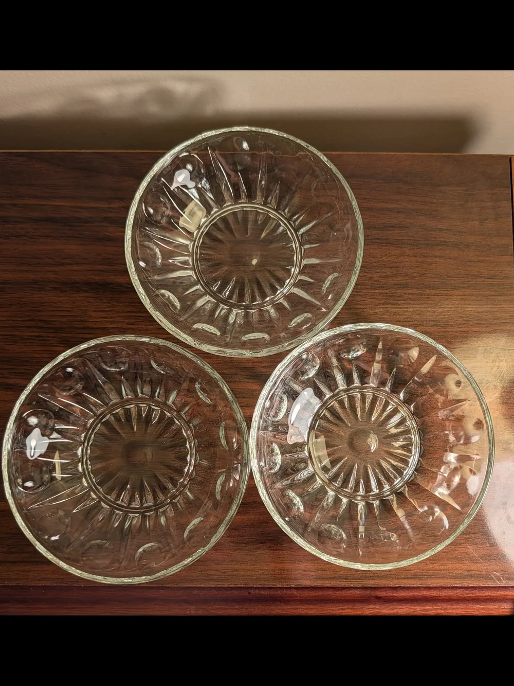 Princess House 3-Dish Glass Condiment Server with Center Holder